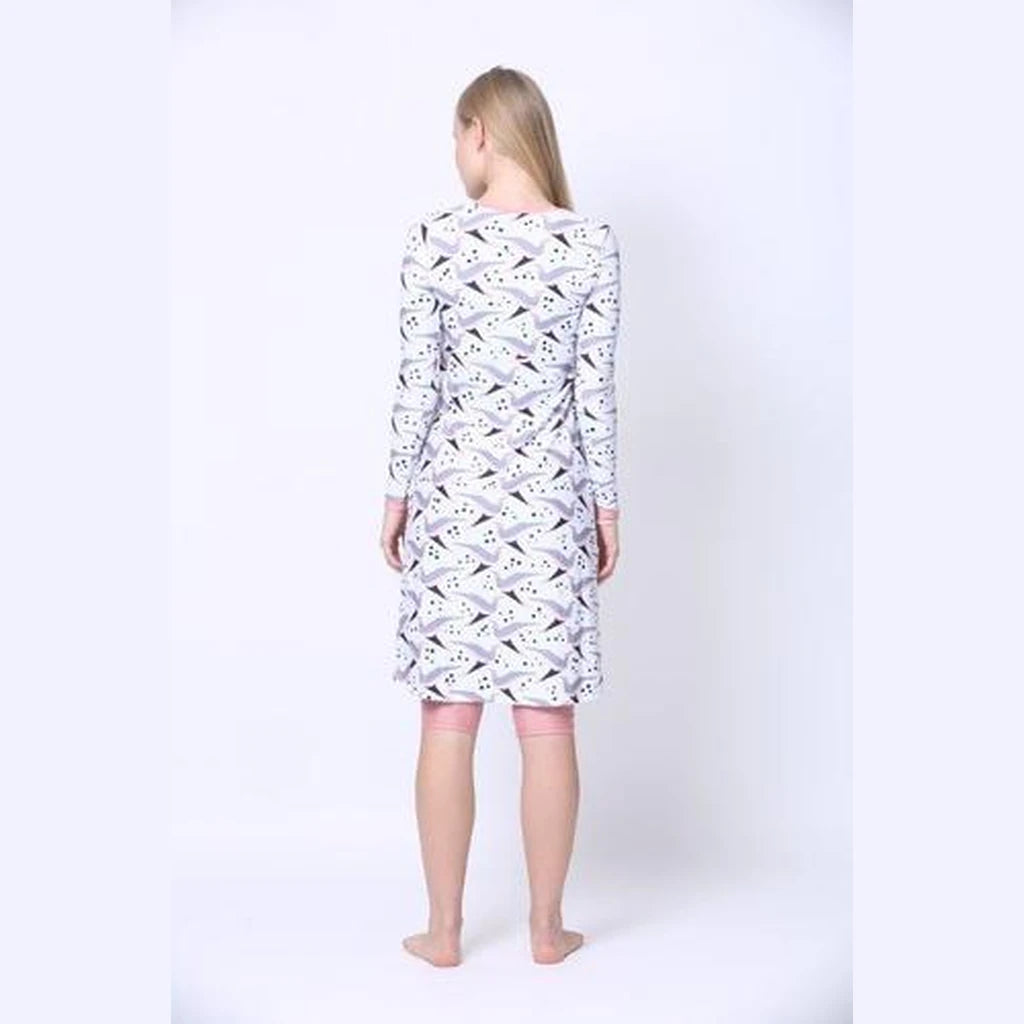 Pink Birds Modest Swim Tunic | Available in XS, M & L Only