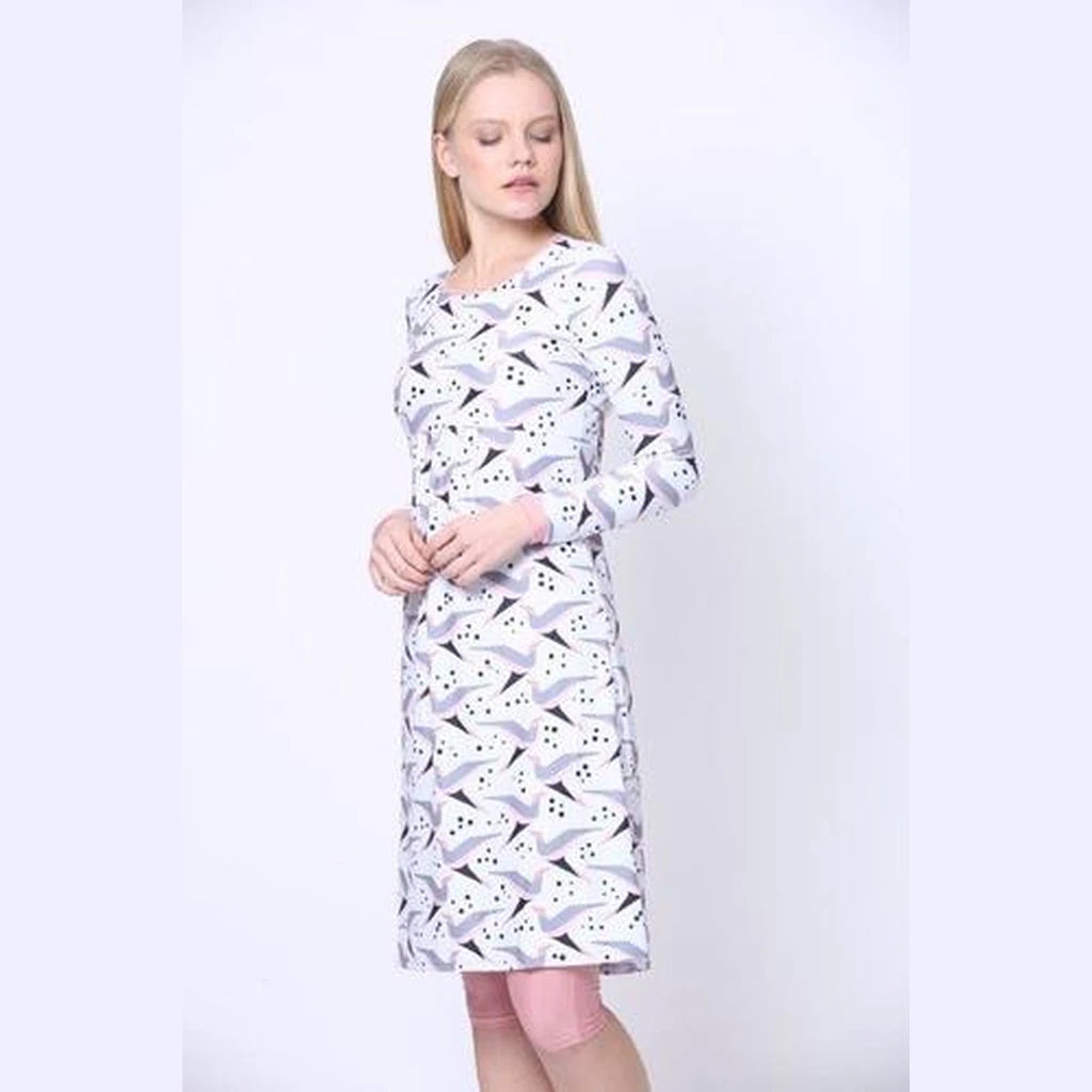 Pink Birds Modest Swim Tunic | Available in XS, M & L Only