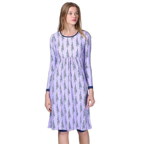 Purple Leaves Modest Swim Tunic