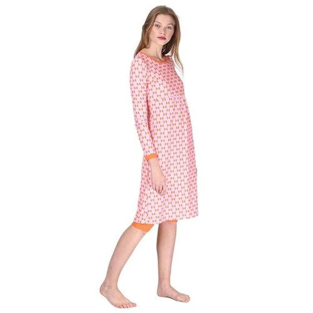 Geometric Orange Modest Swim Tunic