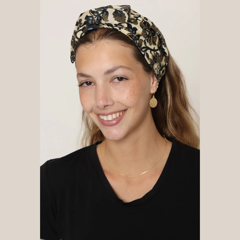 Black Paisley Headwrap