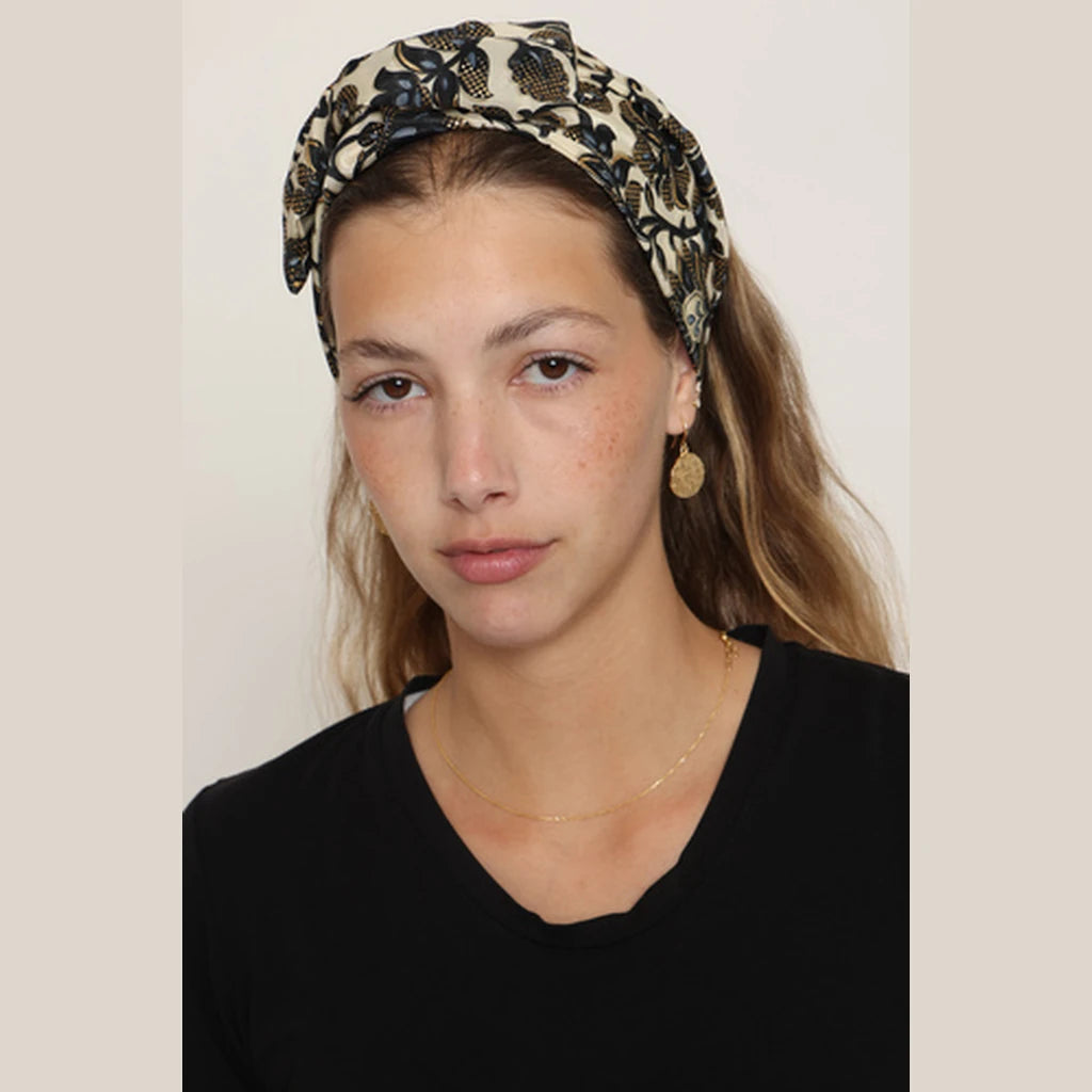 Black Paisley Headwrap