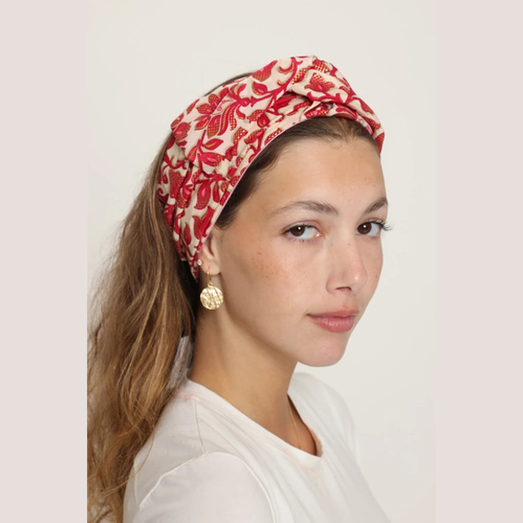 Red Paisley Headwrap