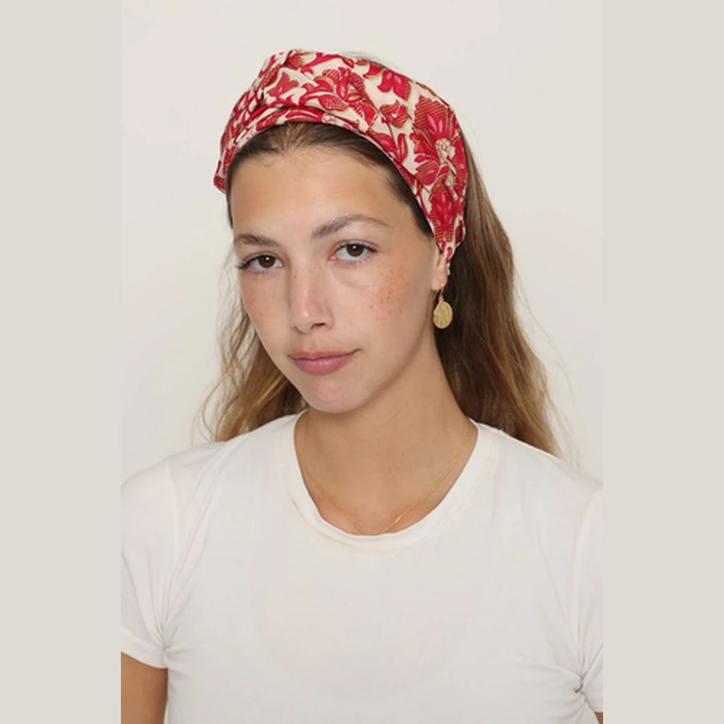 Red Paisley Headwrap