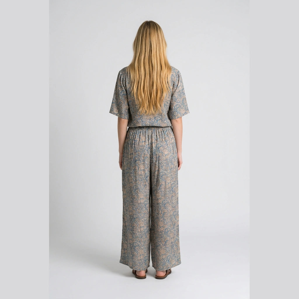 Paisley Wide-Leg Pants