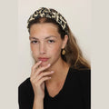 Black Paisley Ruched Headband