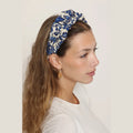 Blue Paisley Ruched Headband