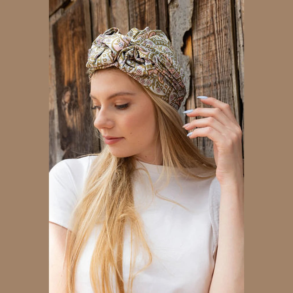 Pink Paisley Print Hat