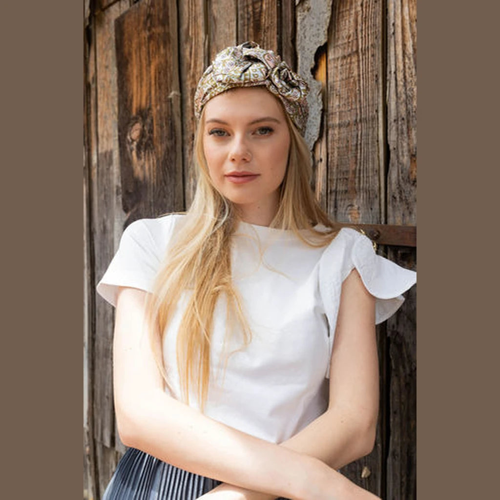 Pink Paisley Print Hat