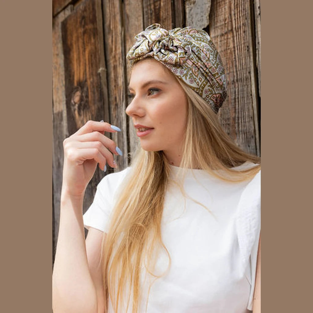 Pink Paisley Print Hat