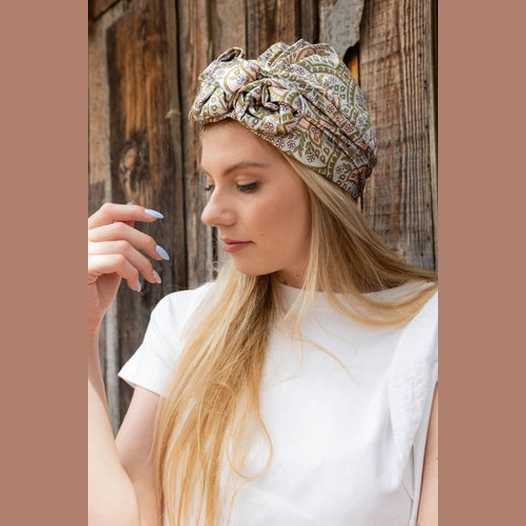 Pink Paisley Print Hat