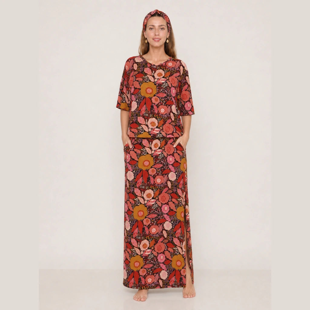 Pop Floral Maxi Skirt