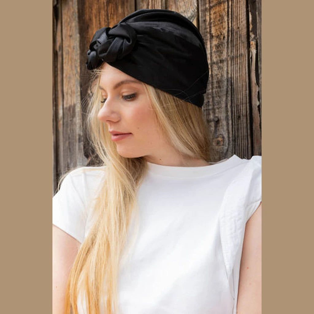 Black Satin Hat