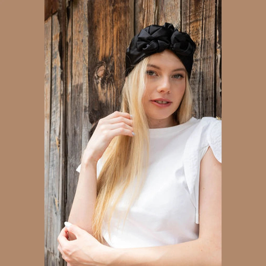 Black Satin Hat
