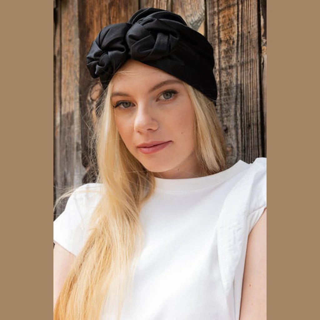 Black Satin Hat