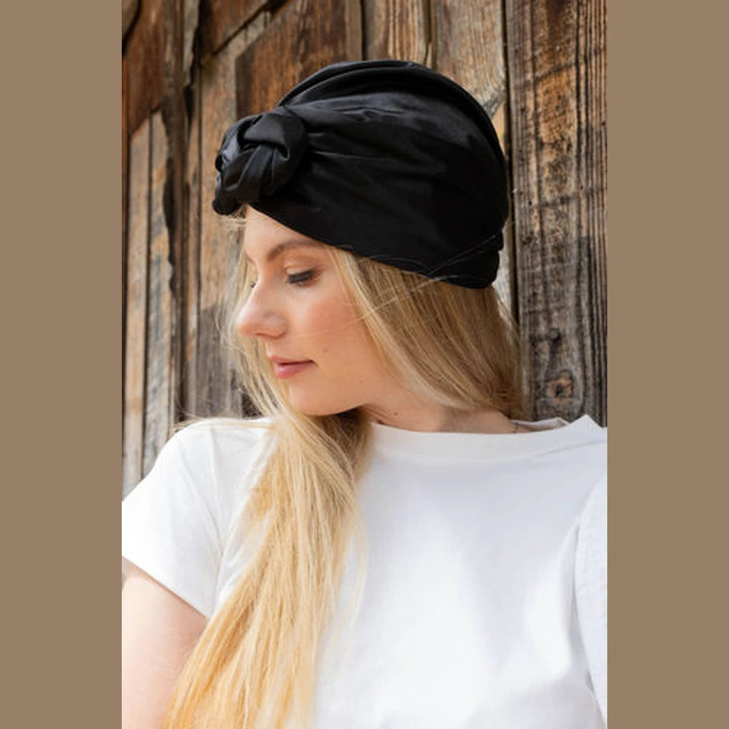 Black Satin Hat