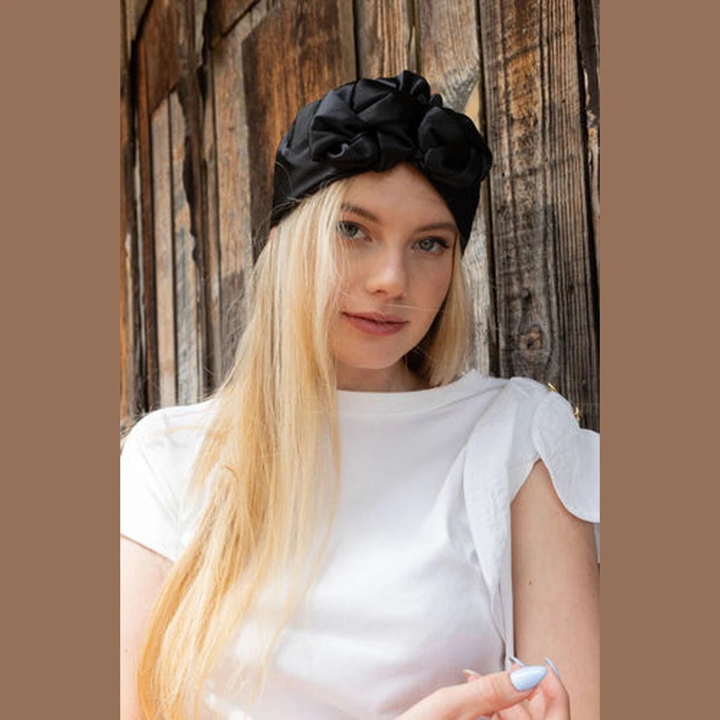 Black Satin Hat