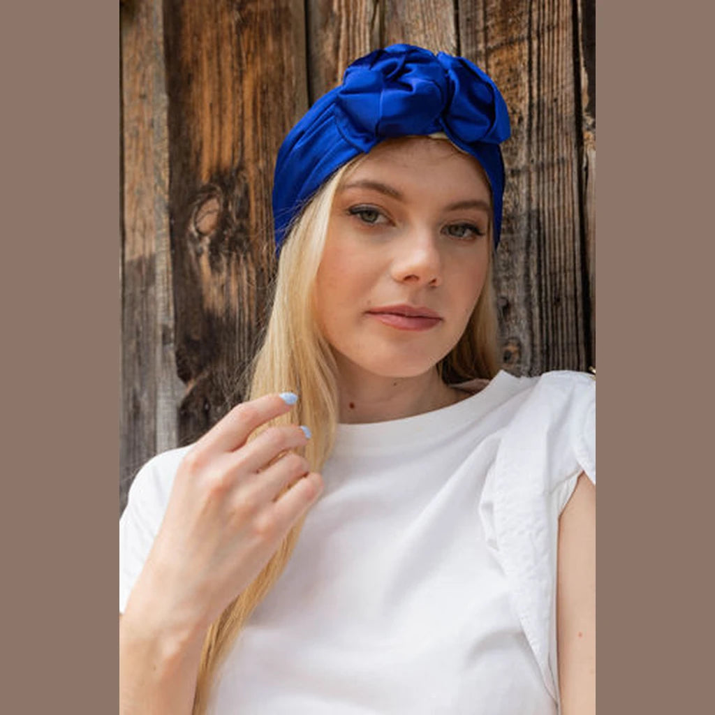 Blue Satin Hat