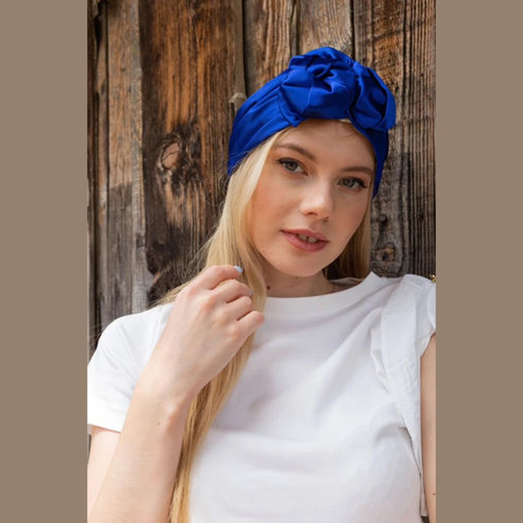 Blue Satin Hat