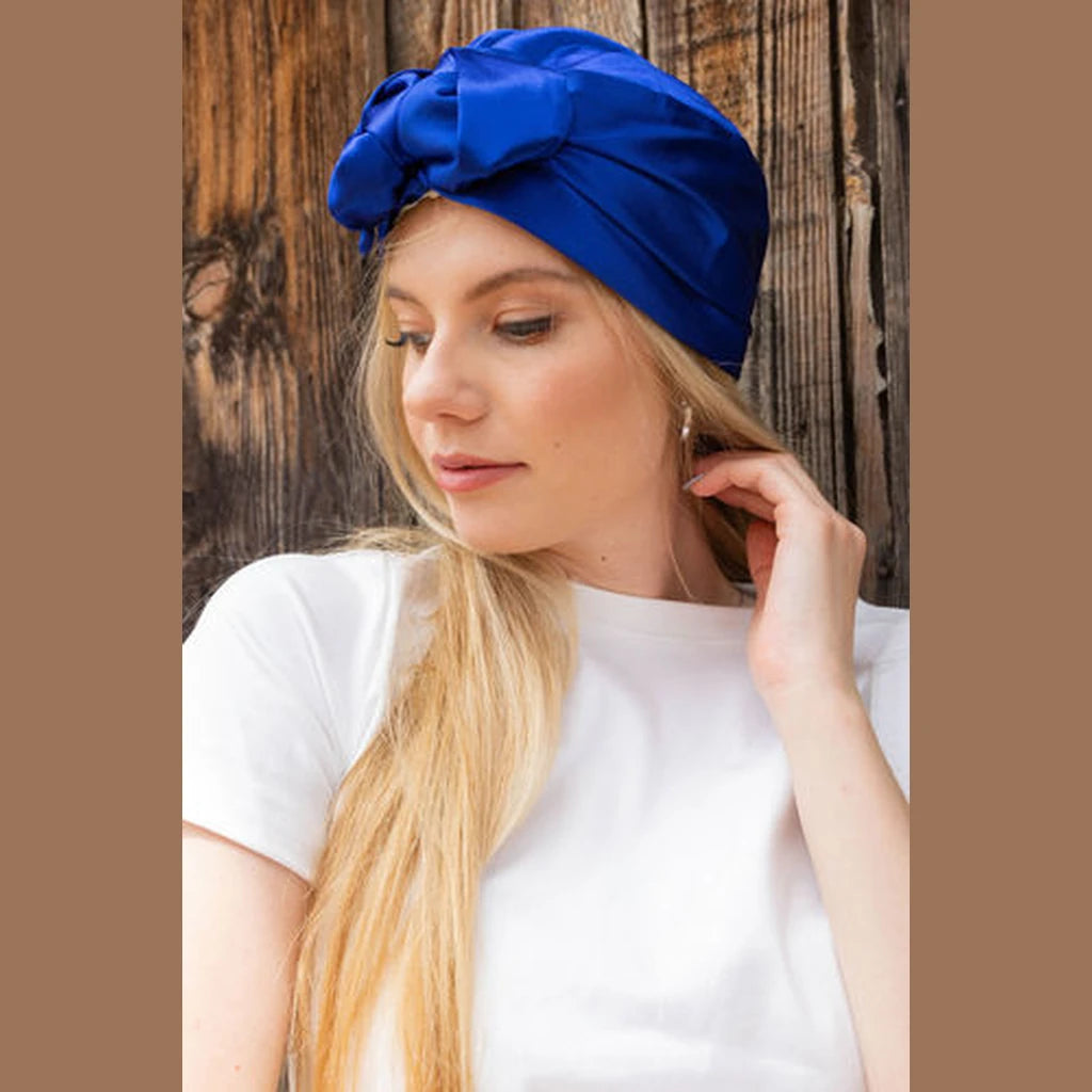 Blue Satin Hat