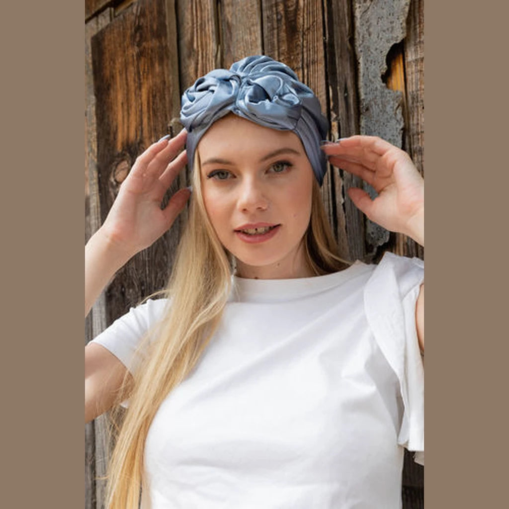Gray Satin Hat