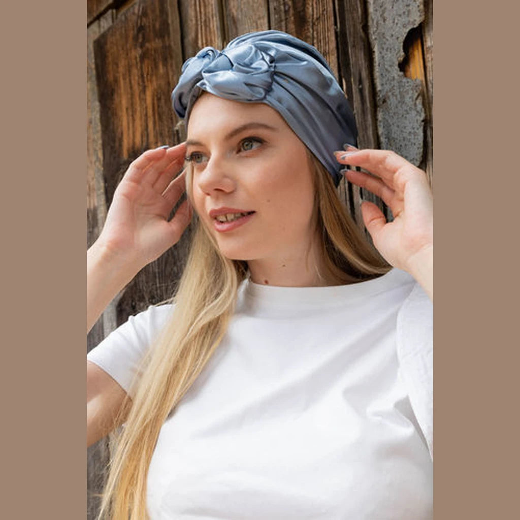 Gray Satin Hat