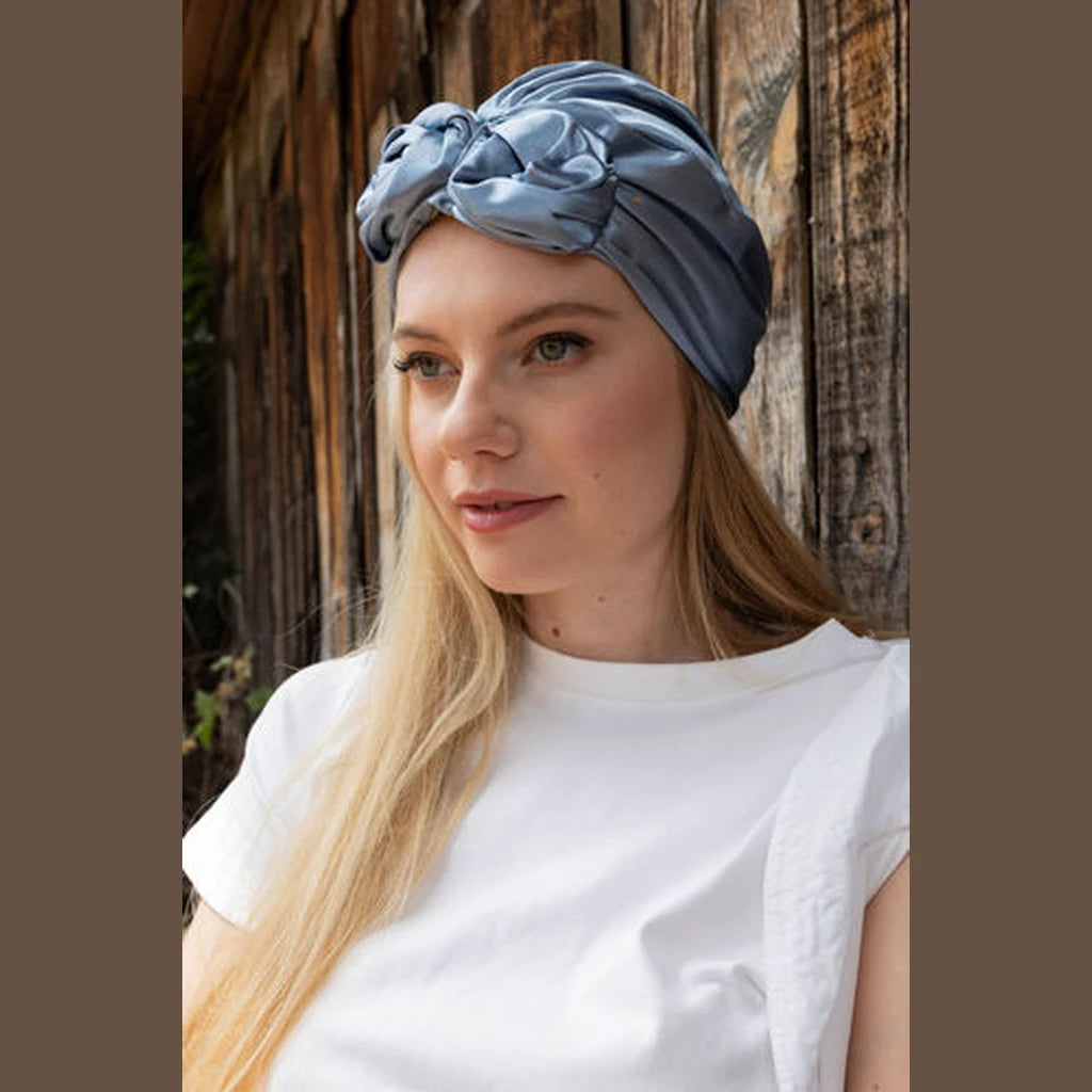 Gray Satin Hat