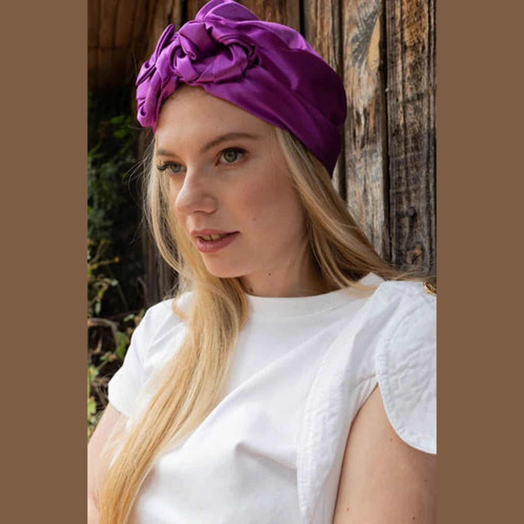 Purple Satin Hat