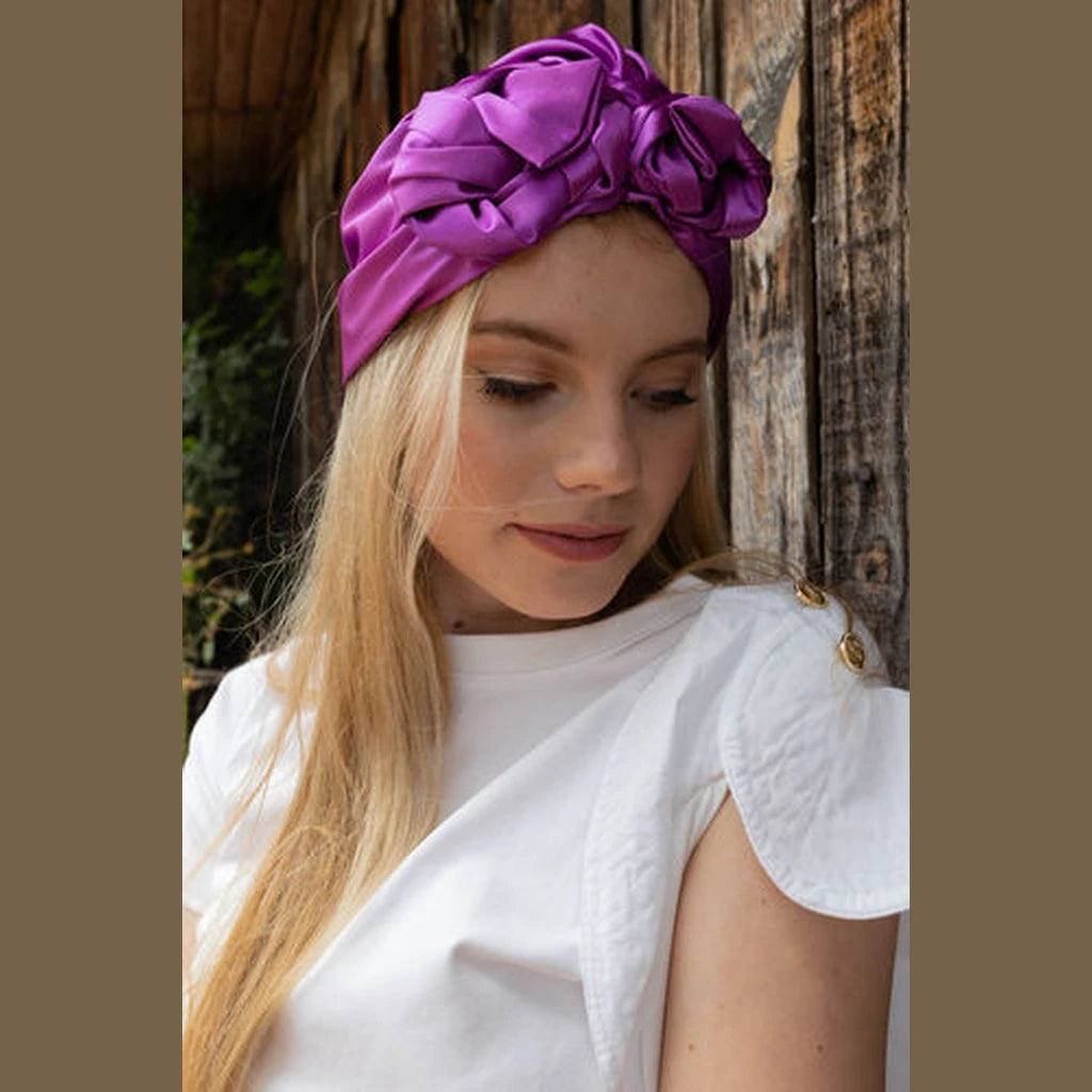 Purple Satin Hat