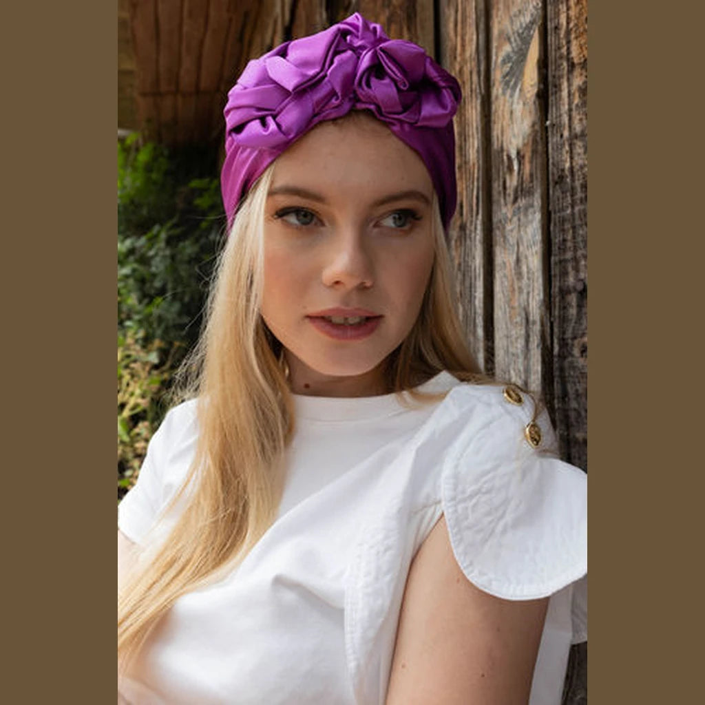 Purple Satin Hat
