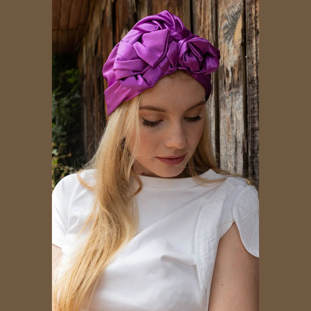 Purple Satin Hat