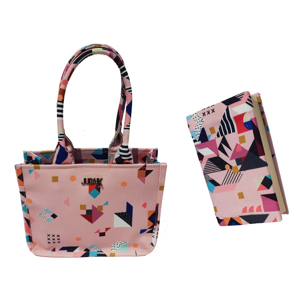 Pink Geometric Print Shabbat & Holiday Bag