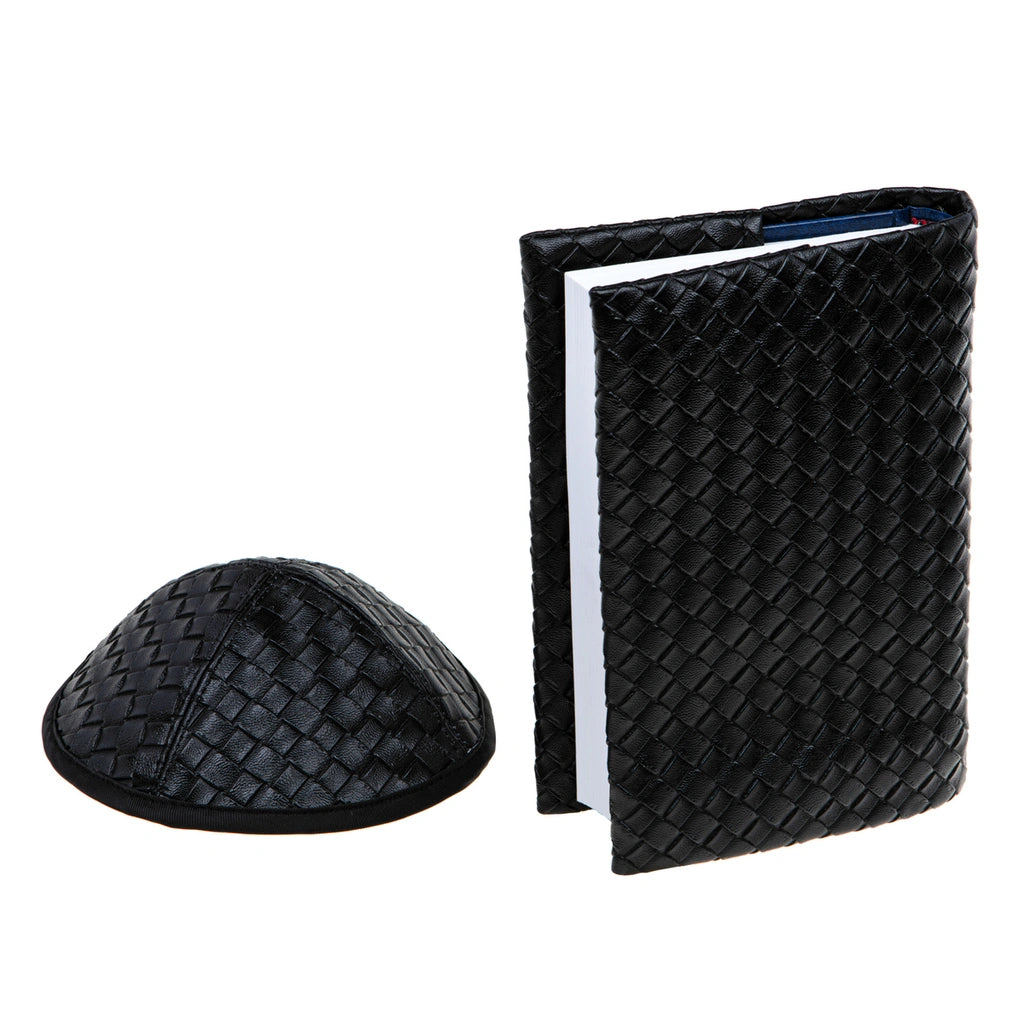 Blue Label Faux Leather Siddur Cover – Black
