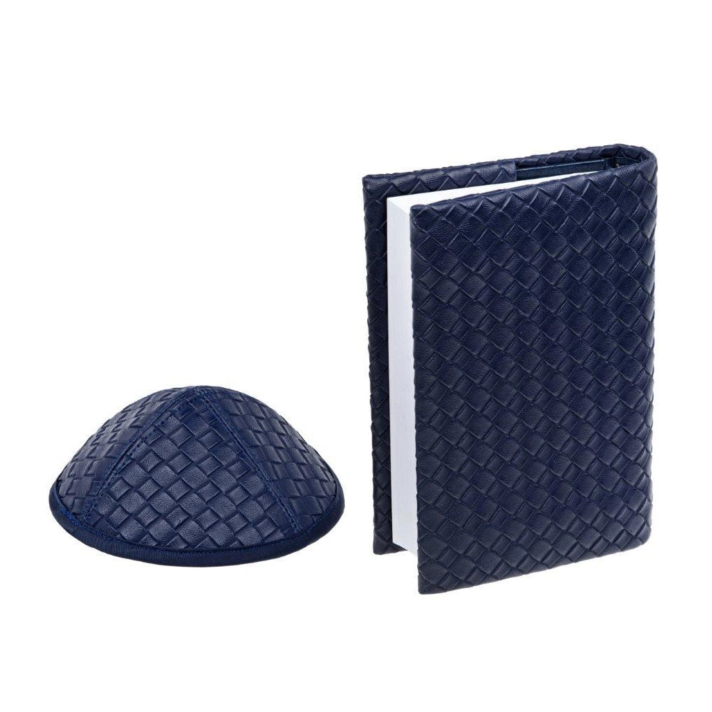 Blue Label Faux Leather Siddur Cover – Blue