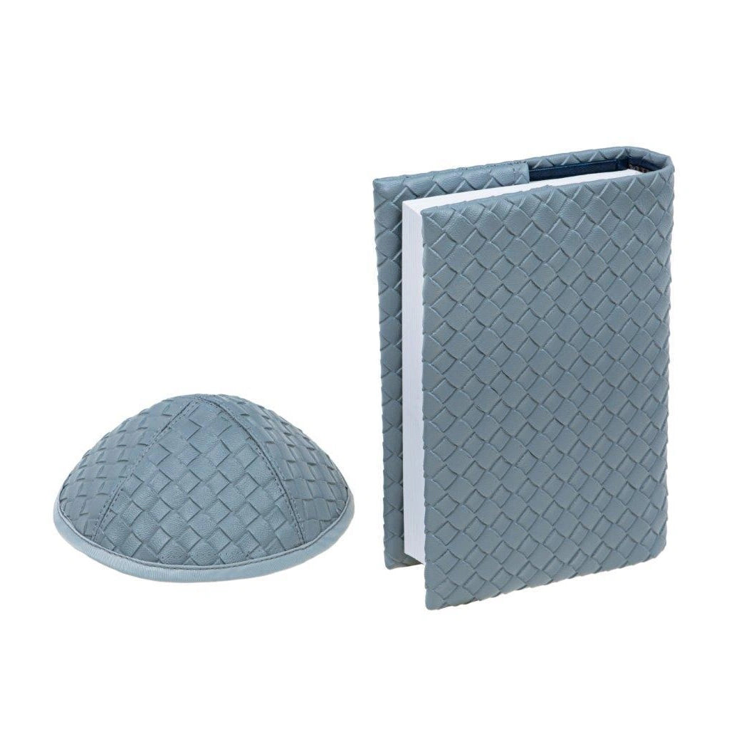 Blue Label Faux Leather Siddur Cover – Light Blue