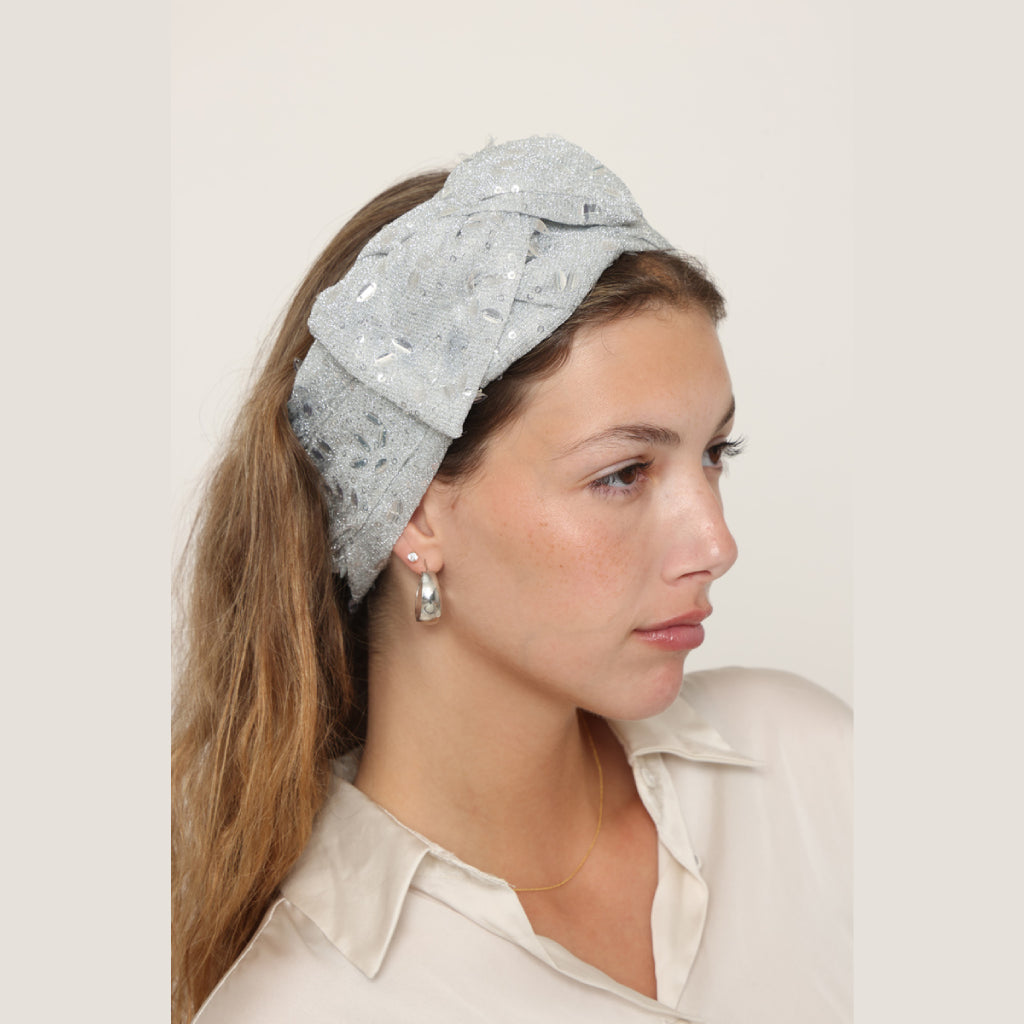 Silver Glitter Headwrap
