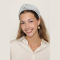 Silver Glitter Turban Headband