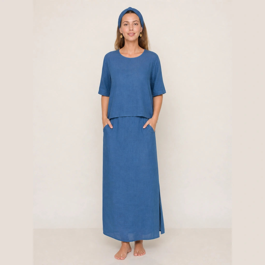 Blue Maxi Skirt