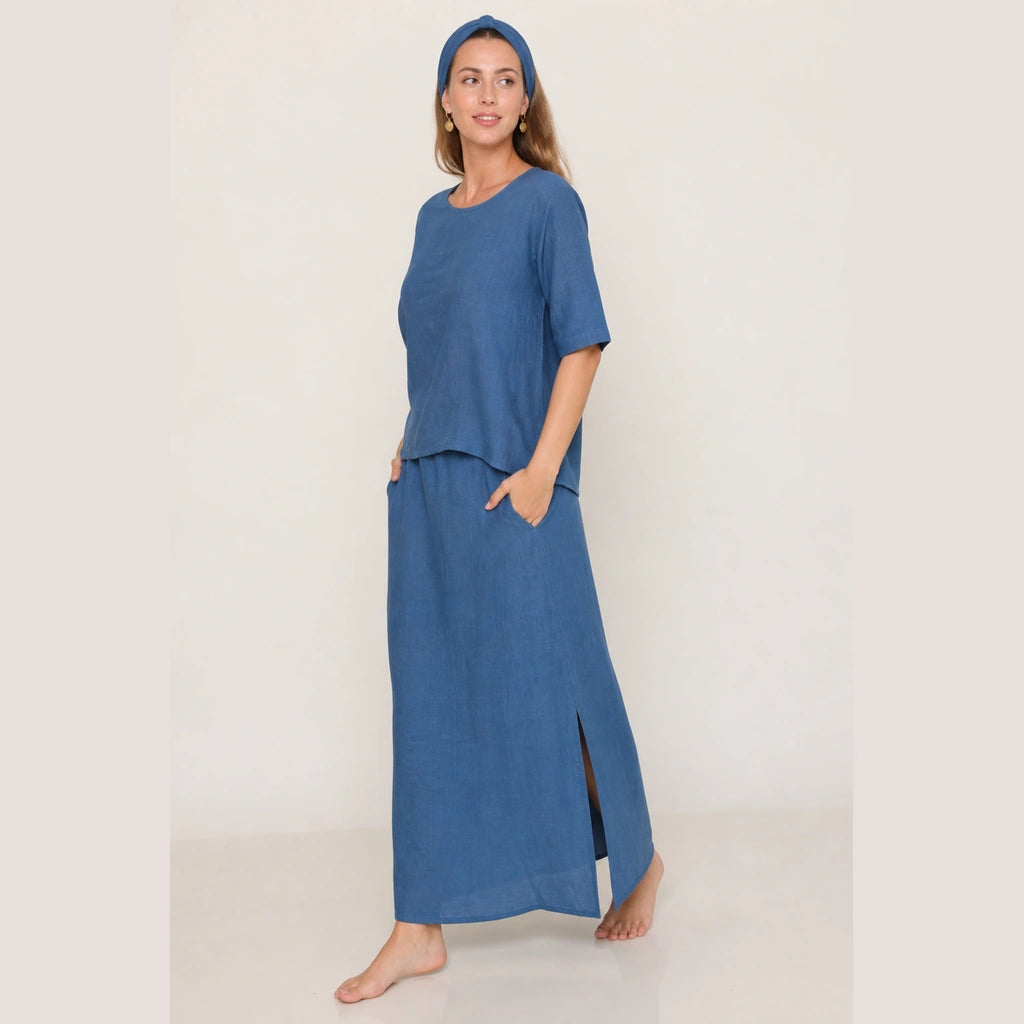 Blue Maxi Skirt