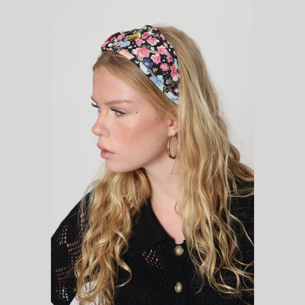 Small Colorful Floral Bow Headband