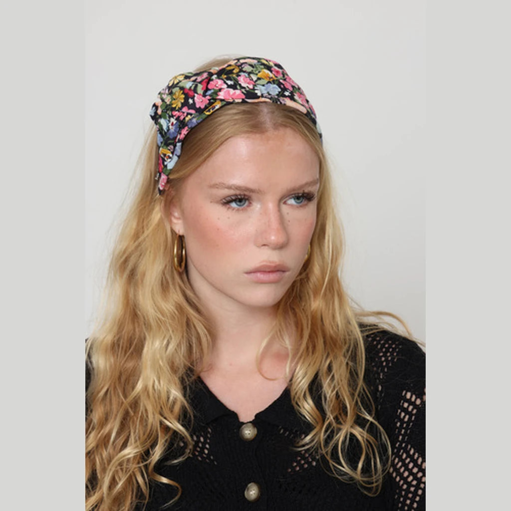 Small Colorful Floral Bow Headband