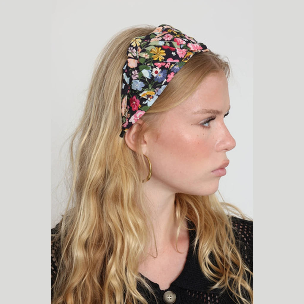Small Colorful Floral Bow Headband