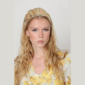 Small Yellow Sequin Bow Headband