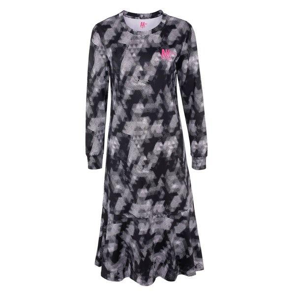 Printed Long Sleeve Sports Dress