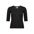 Black 3/4 Sleeve Sports Top