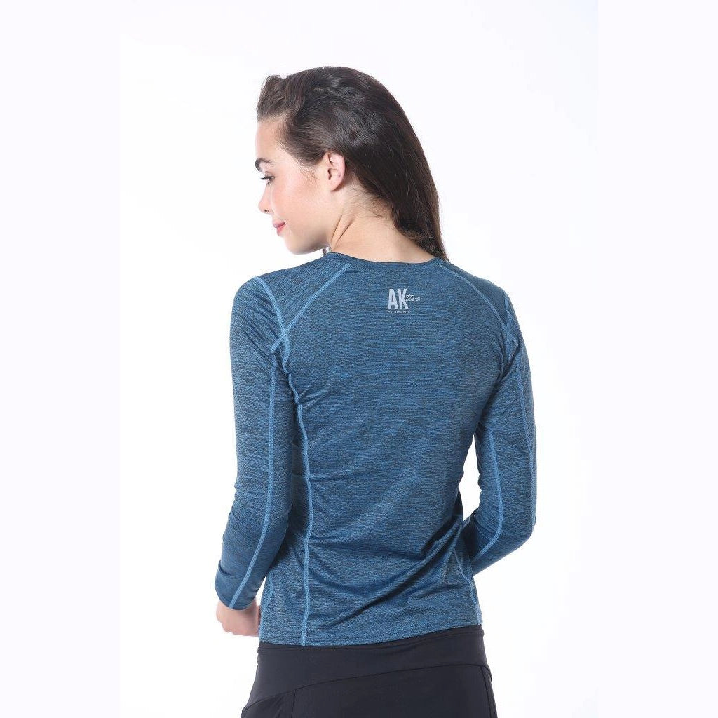 Blue Long Sleeve Sports Top