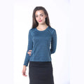 Blue Long Sleeve Sports Top