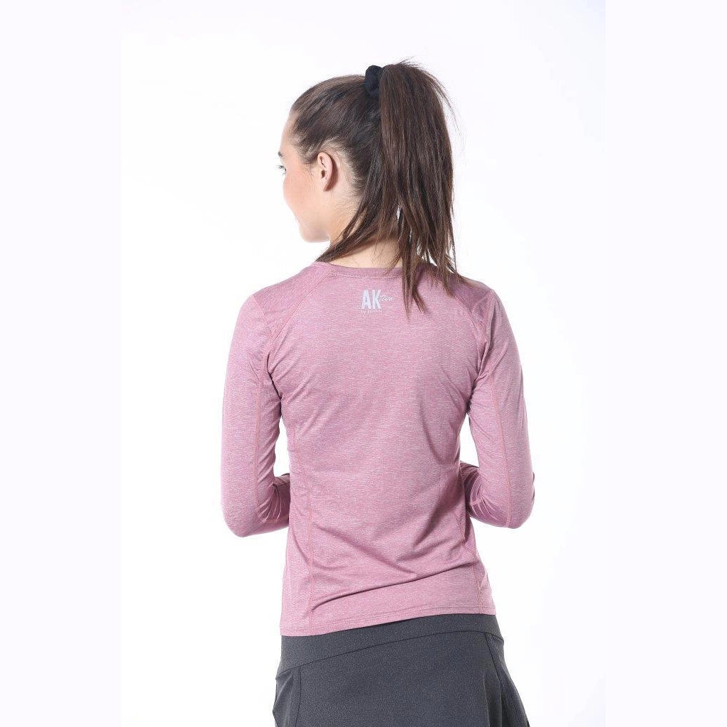 Dark Pink Long Sleeve Sports Top