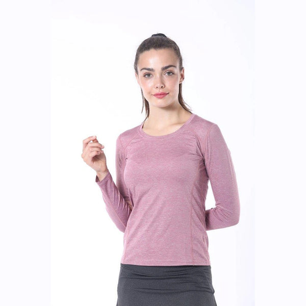 Dark Pink Long Sleeve Sports Top