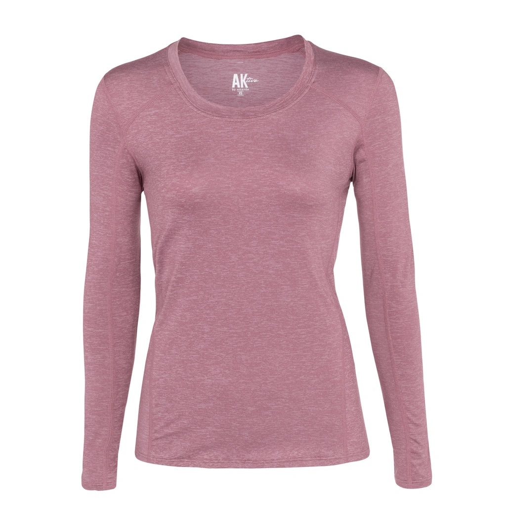 Dark Pink Long Sleeve Sports Top